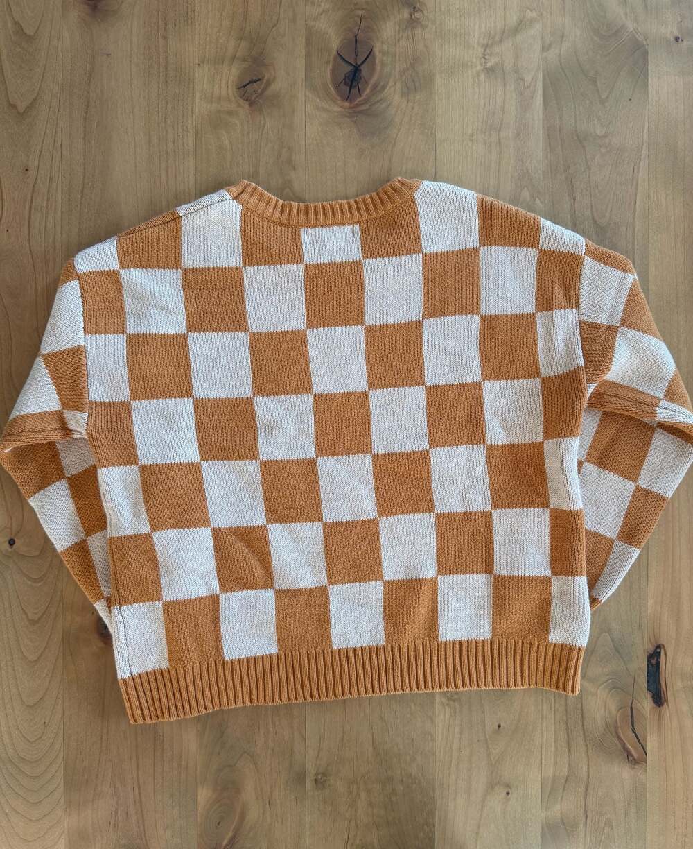 Baltic Born Quincy Checkered Sweater Pumpkin Spice - Picture 2 of 3